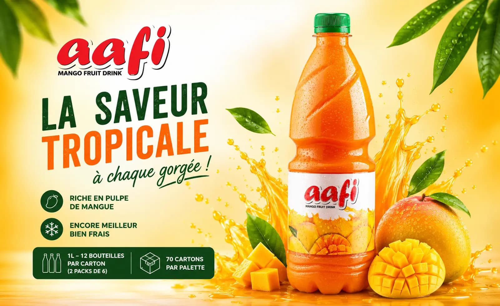 AAFI Boisson à la mangue distribué en France par Supply Corner